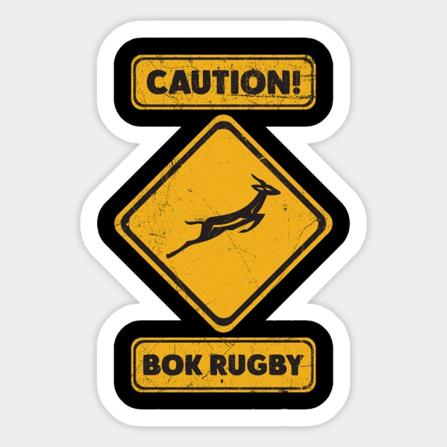 Caution - SpringBoks Crossing Sticker by FnsShop